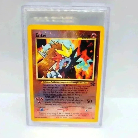 Entei Reverse Holo Promo Pokemon Card Animation INCLUDE FULL PROTECT TRADING CAR - Picture 6 of 15